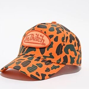 Von Dutch Camo 242 Orange Trucker Hat